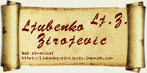 Ljubenko Zirojević vizit kartica